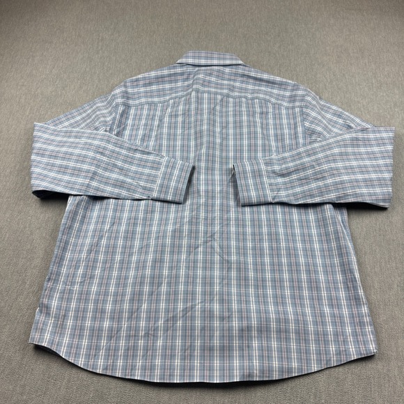 Untuckit Shirt Men 2XL XXL Blue Plaid Wrinkle Free Button Up Relaxed‎ Work - Picture 8 of 9